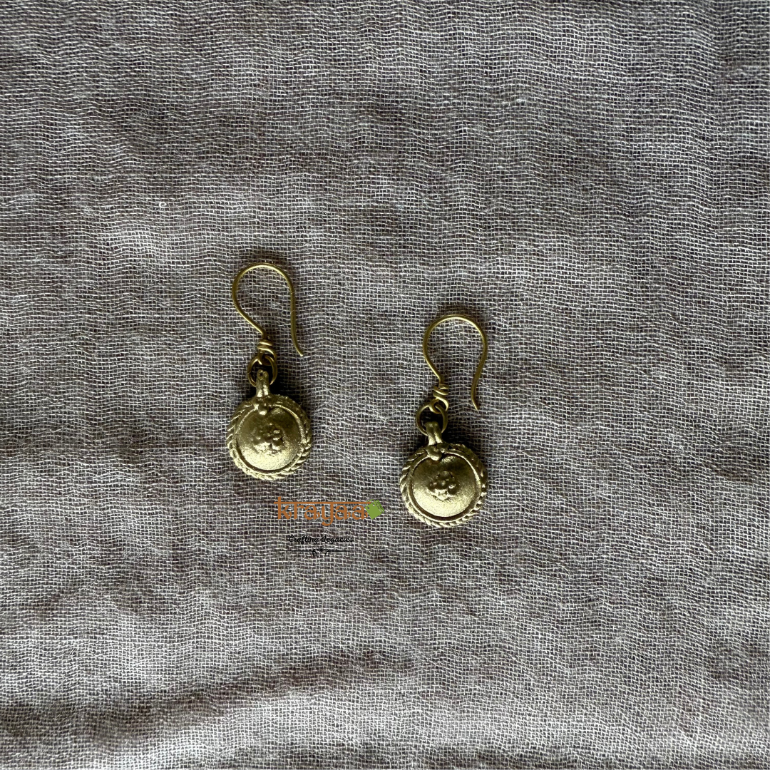 Maroon Small Beads Shot Dhokra Necklace Set