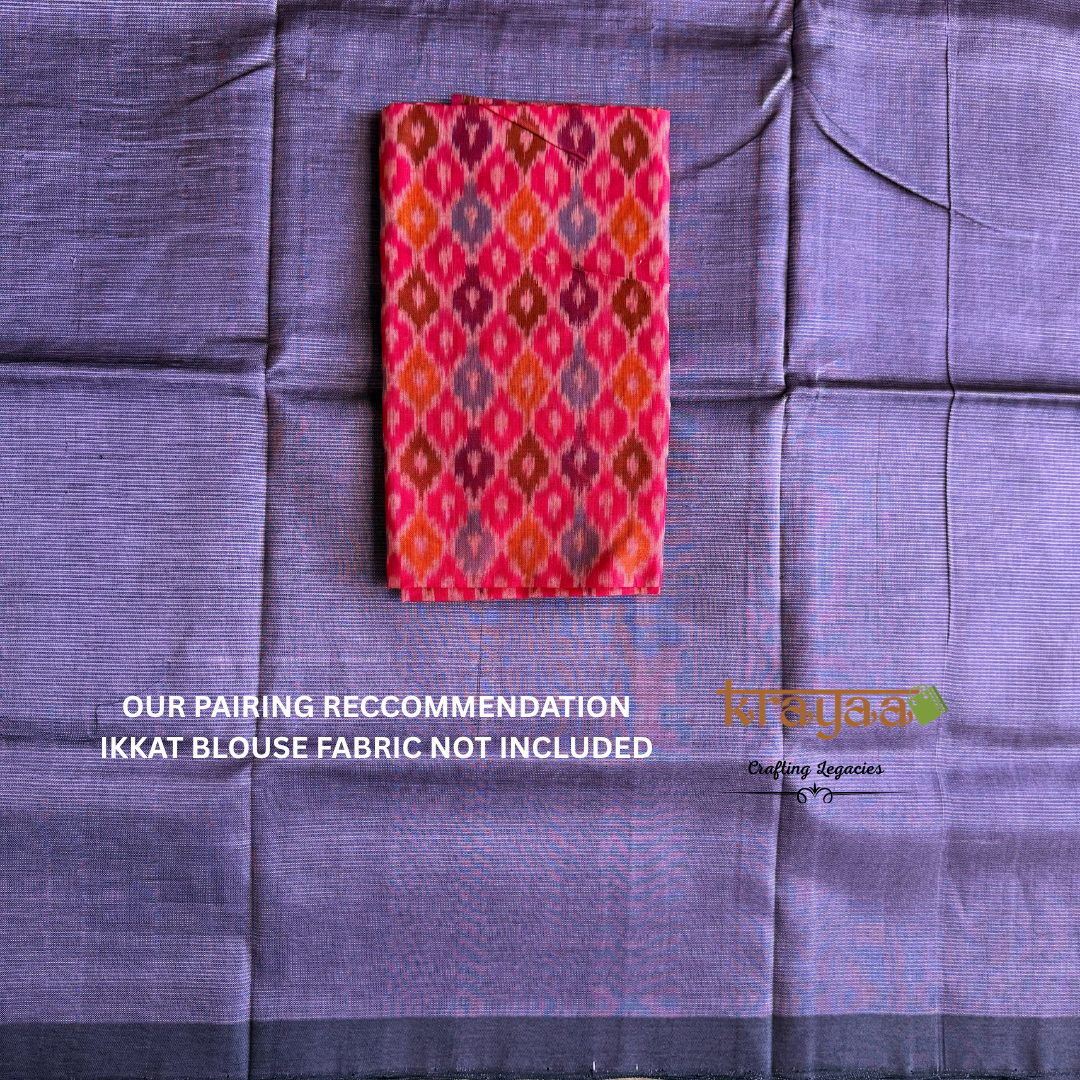 Lilac - Mangalagiri Semi Silk Saree