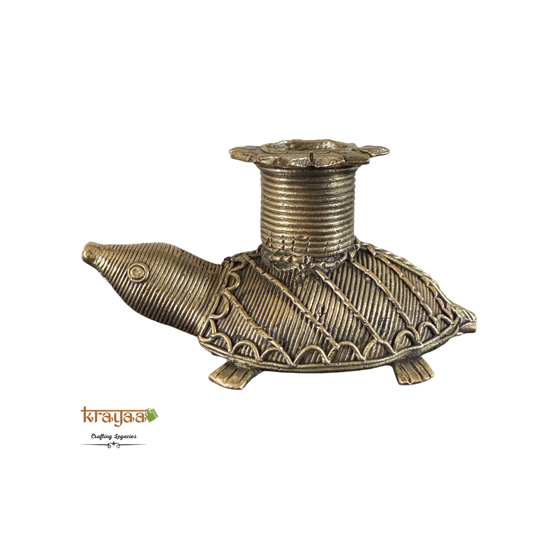 Dhokra Tortoise Candle Stand