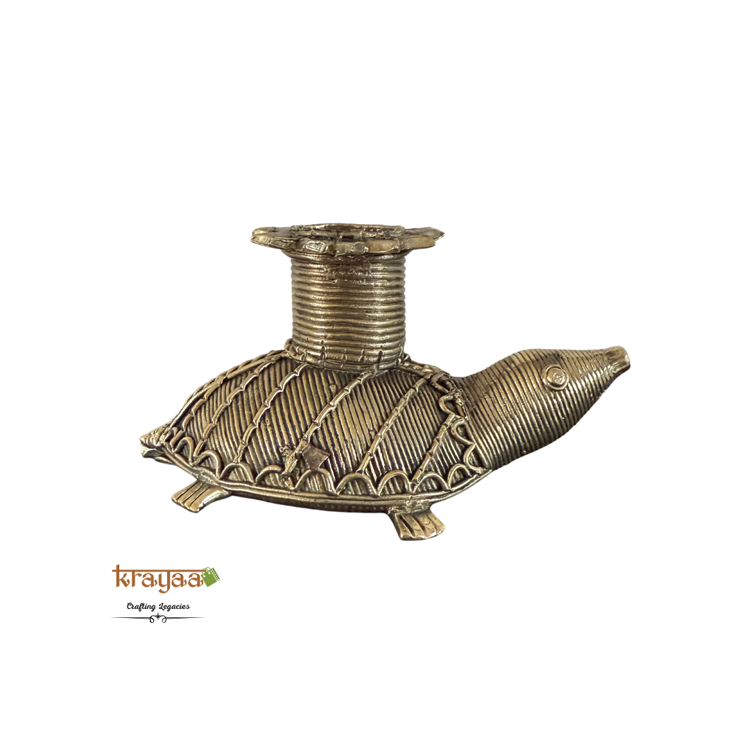 Dhokra Tortoise Candle Stand
