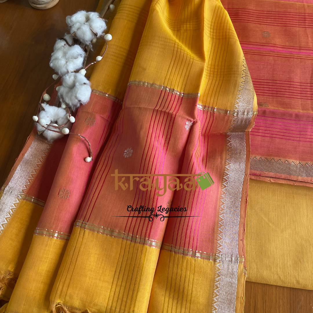Mangalagiri Silk Cotton Dress Material Set