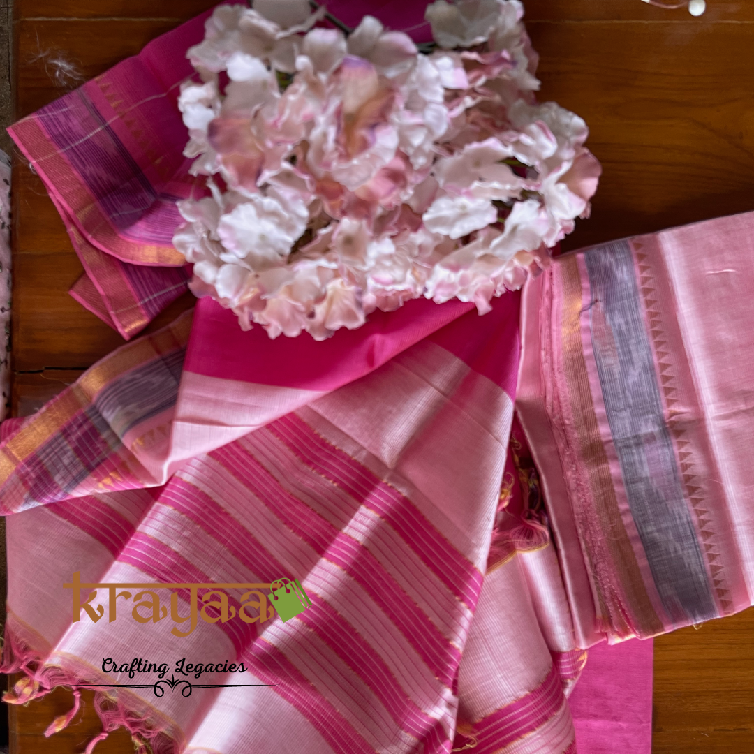 Mangalagiri Silk Cotton Dress Material Set