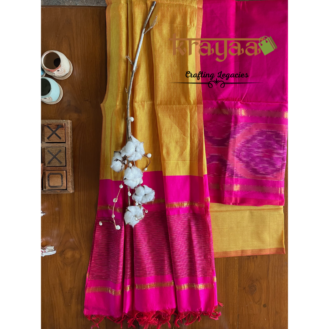 Mangalagiri Silk Cotton Dress Material Set