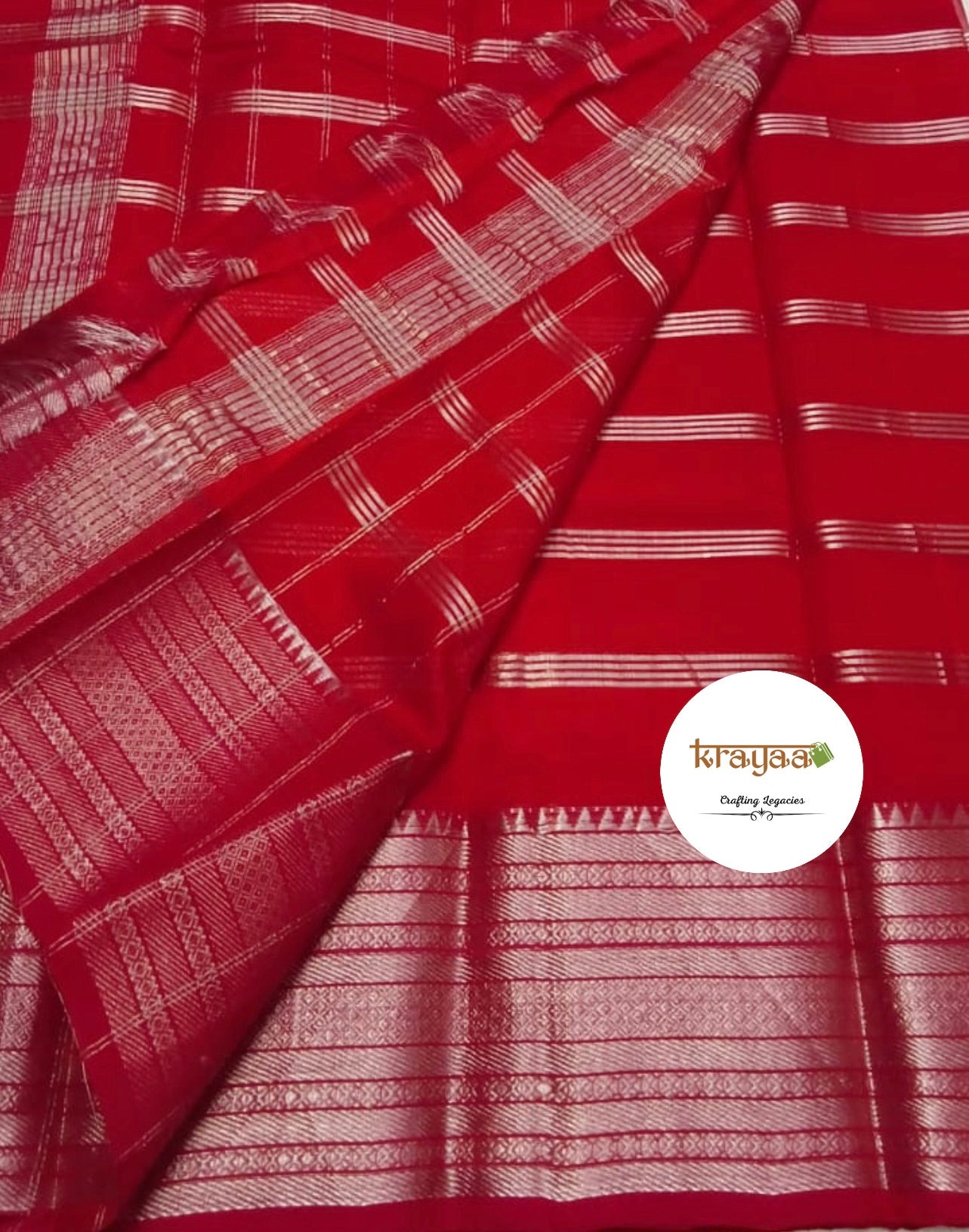 Red Mangalagiri Silk Cotton