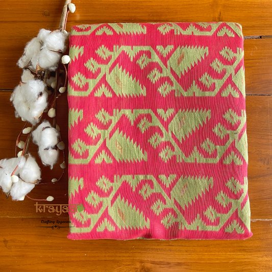 Aboli Orange - Hand woven - Dhakai Saree