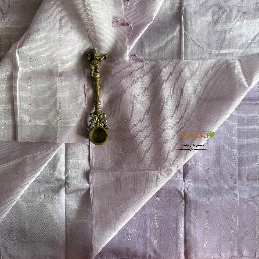 Lilac  - Mangalagiri Semi Silk Saree