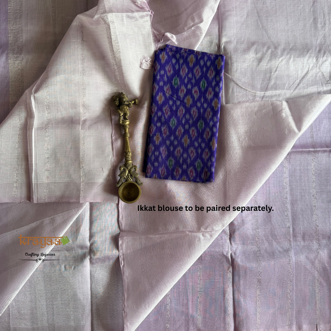 Lilac  - Mangalagiri Semi Silk Saree