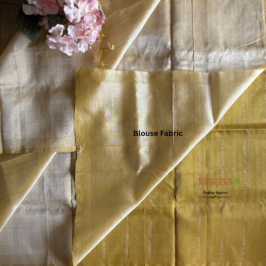 Gold With Mauve - Mangalagiri Semi Silk Saree