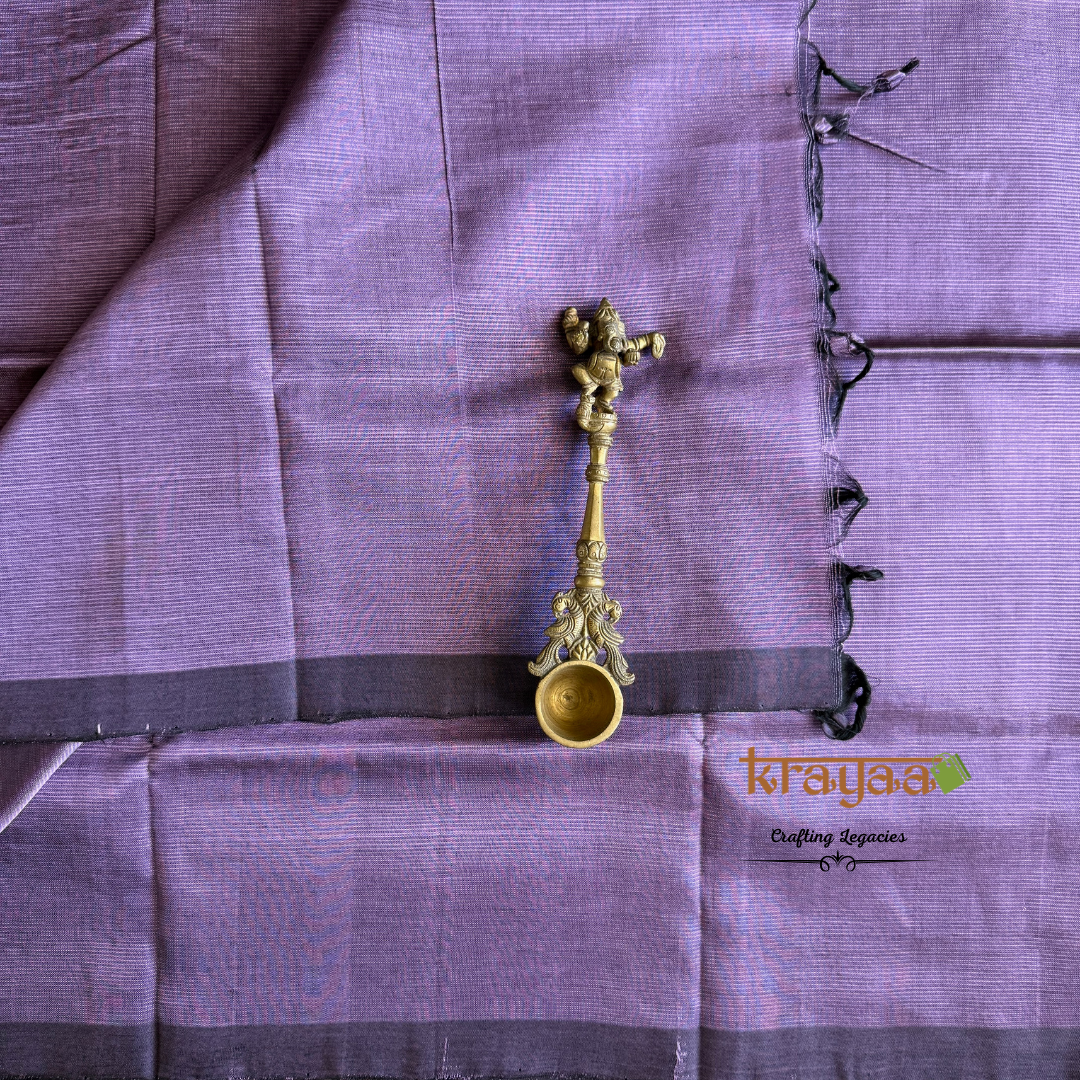 Lilac - Mangalagiri Semi Silk Saree