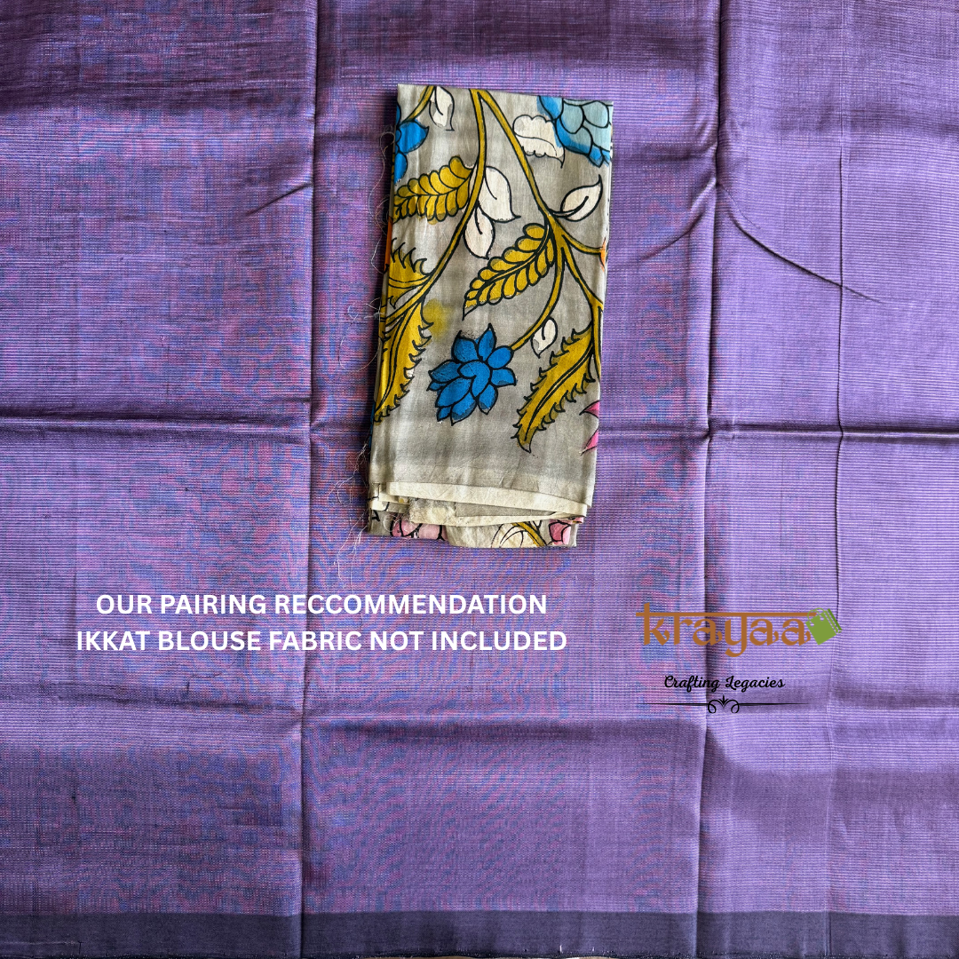 Lilac - Mangalagiri Semi Silk Saree