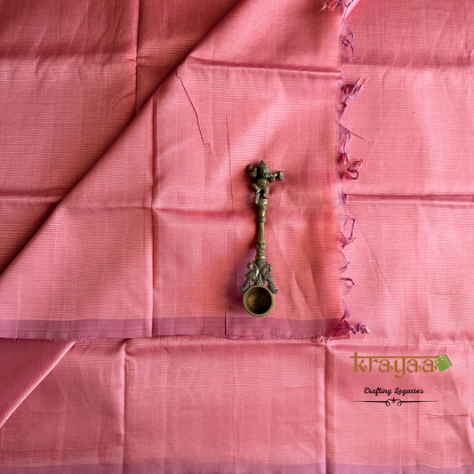 Peach  - Mangalagiri Semi Silk Saree