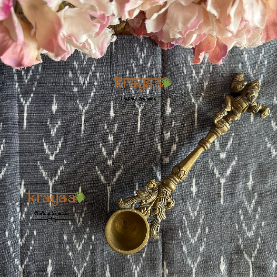 Grey Cotton Ikkat Blouse Fabric