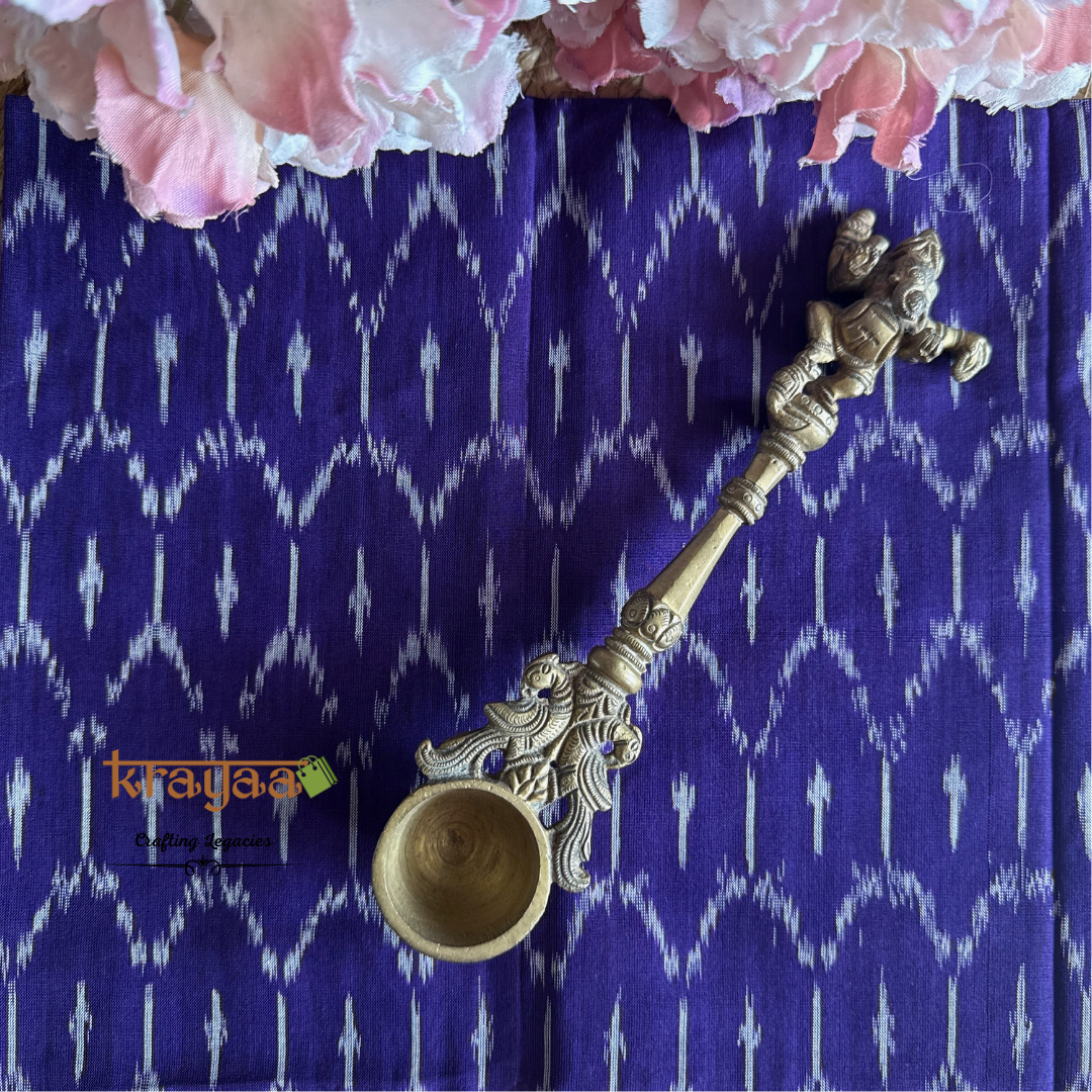 Purple Cotton Ikkat Blouse Fabric