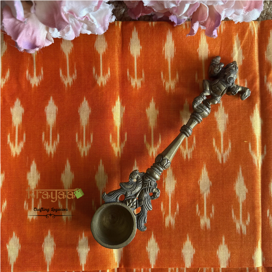 Yellow Cotton Ikkat Blouse Fabric