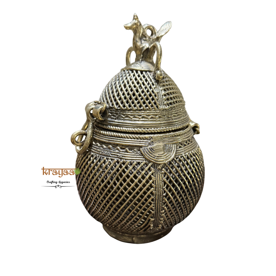 Dhokra Coconut Jewellery box