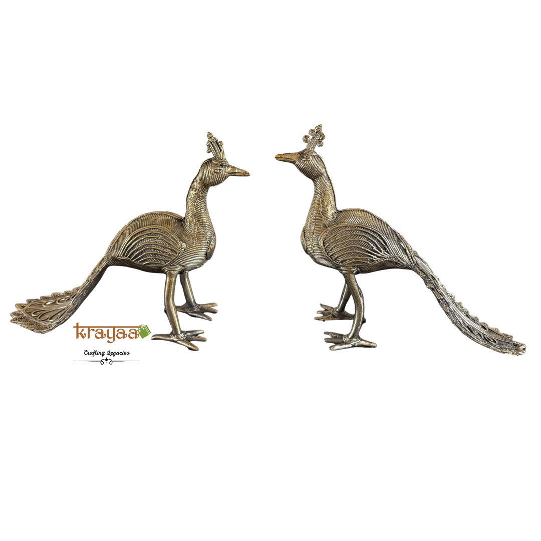 Dhokra Peacock Sculpture