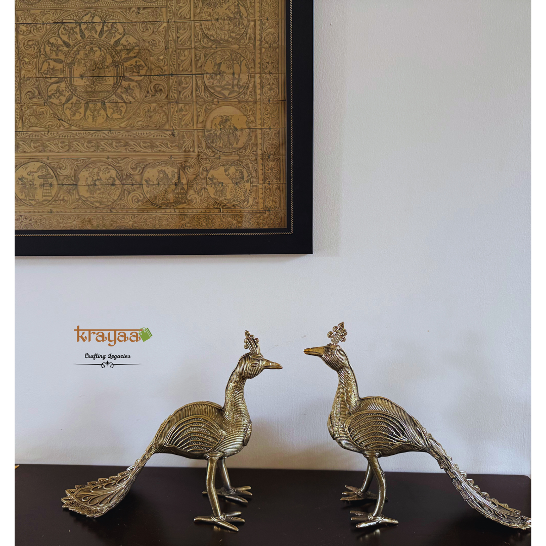 Dhokra Peacock Sculpture