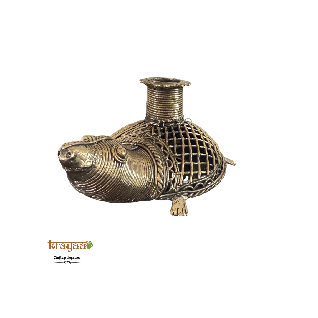 Dhokra Tortoise Candle Stand