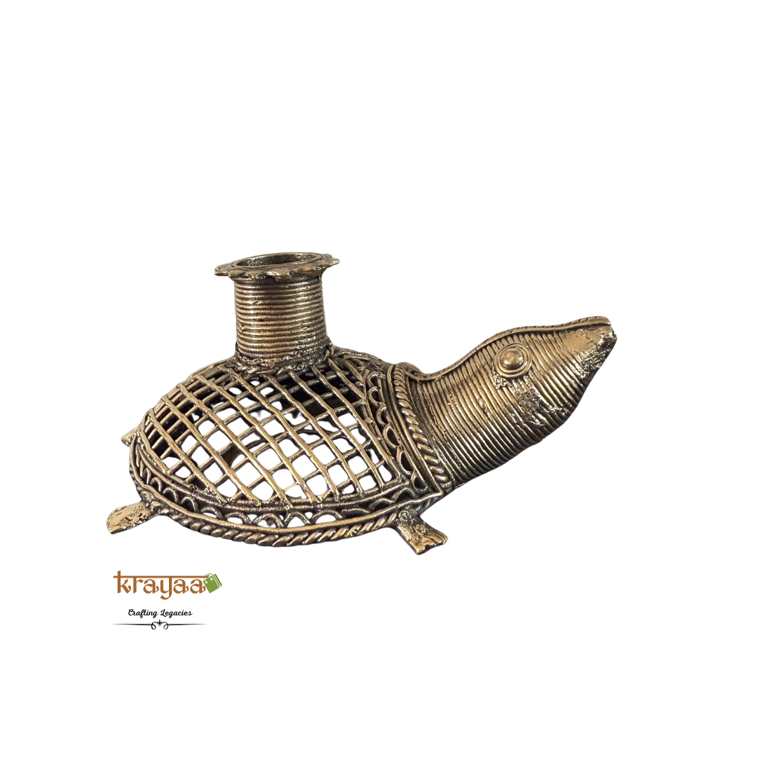 Dhokra Tortoise Candle Stand