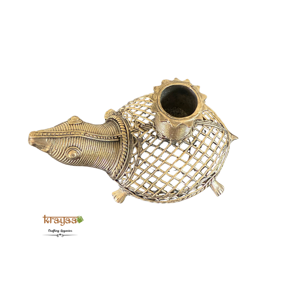 Dhokra Tortoise Candle Stand