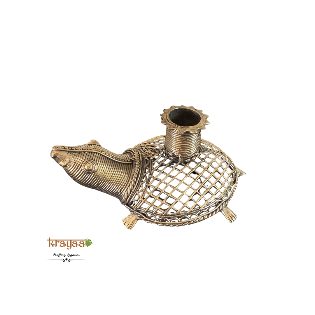 Dhokra Tortoise Candle Stand