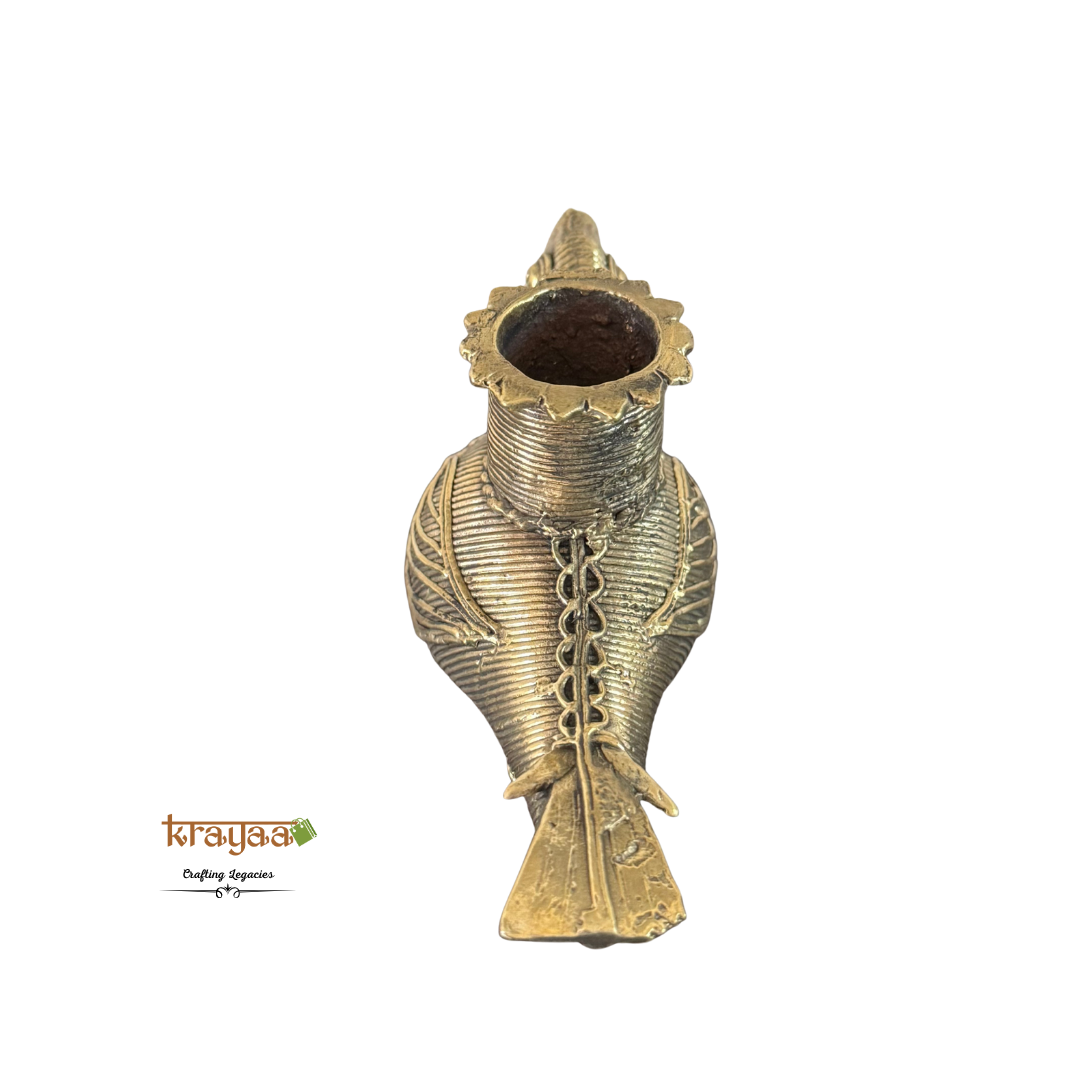Dhokra Parrot Candle Stand