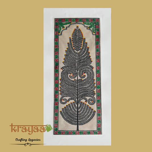 Pattachitra on Tussar Silk - Tree Of Life