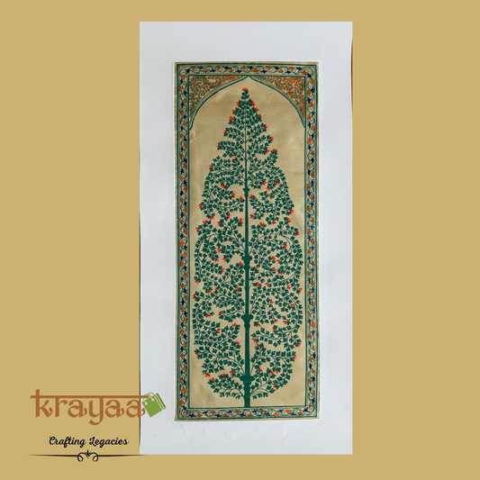 Pattachitra on Tussar Silk - Tree Of Life