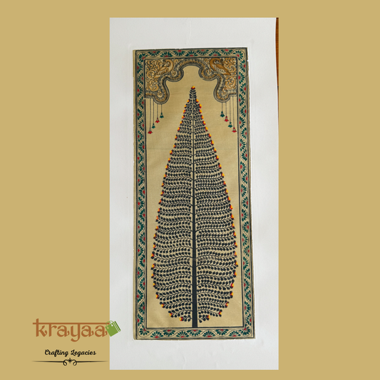 Pattachitra on Tussar Silk - Tree Of Life