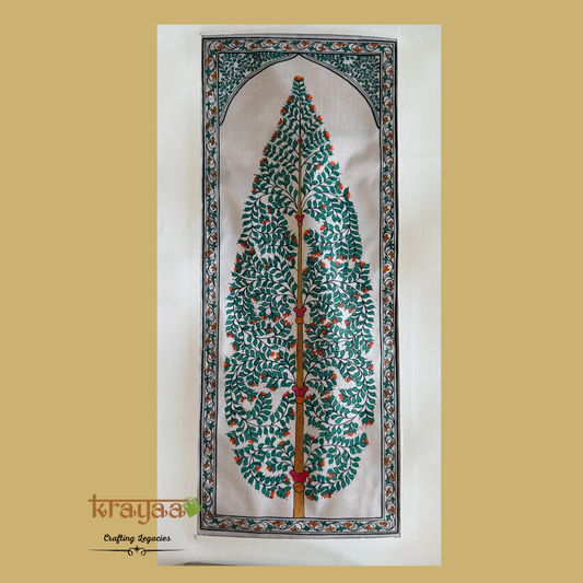 Pattachitra on Tussar Silk - Tree Of Life