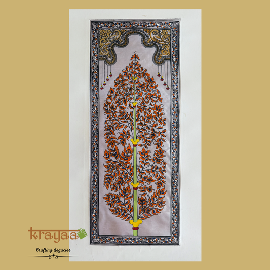 Pattachitra on Tussar Silk - Tree Of Life