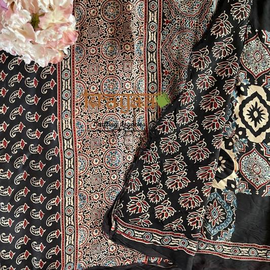 Ajrakh on Modal Silks