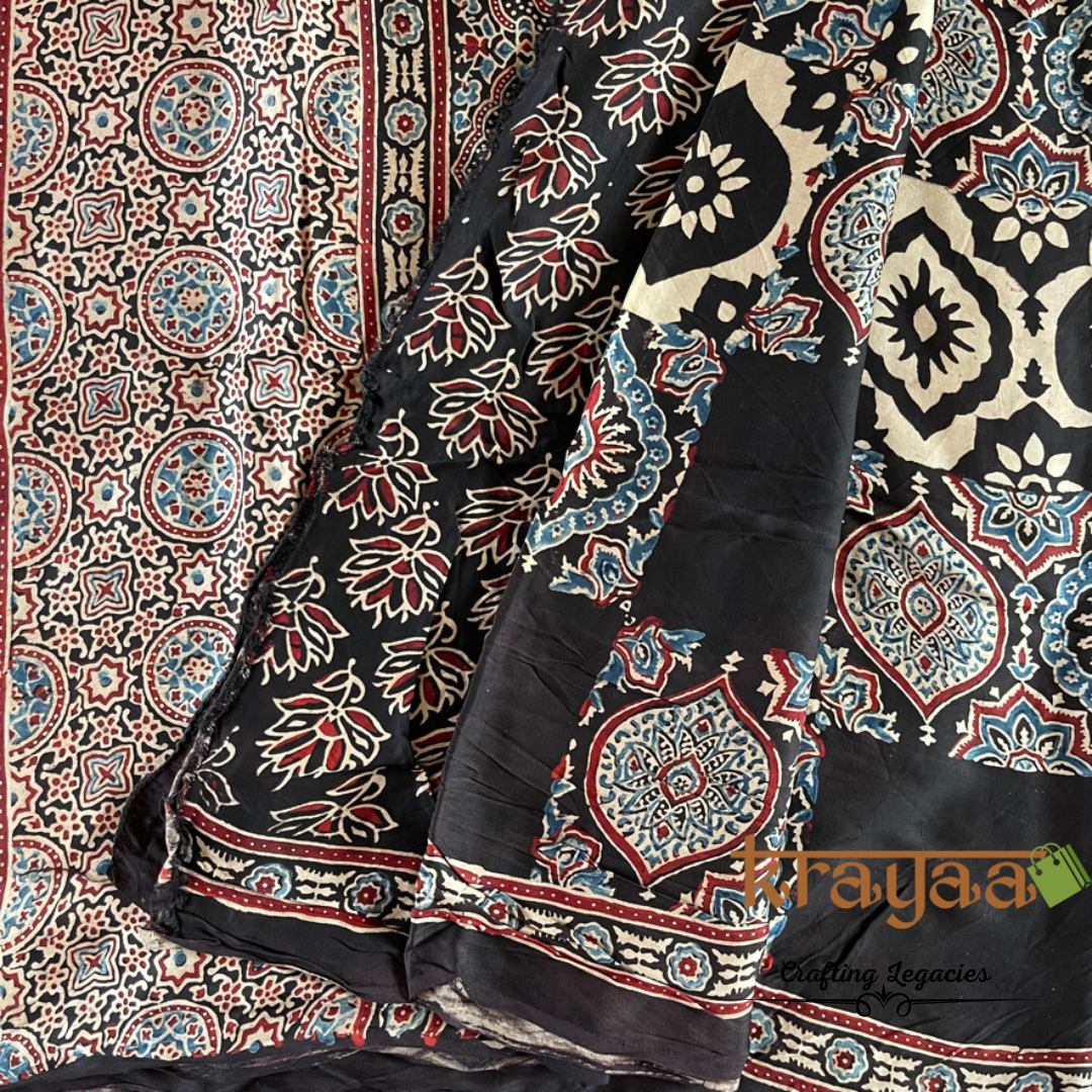 Ajrakh on Modal Silks