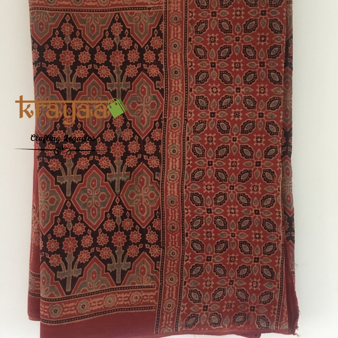 Ajrakh Blockprinted  Mul Cottons