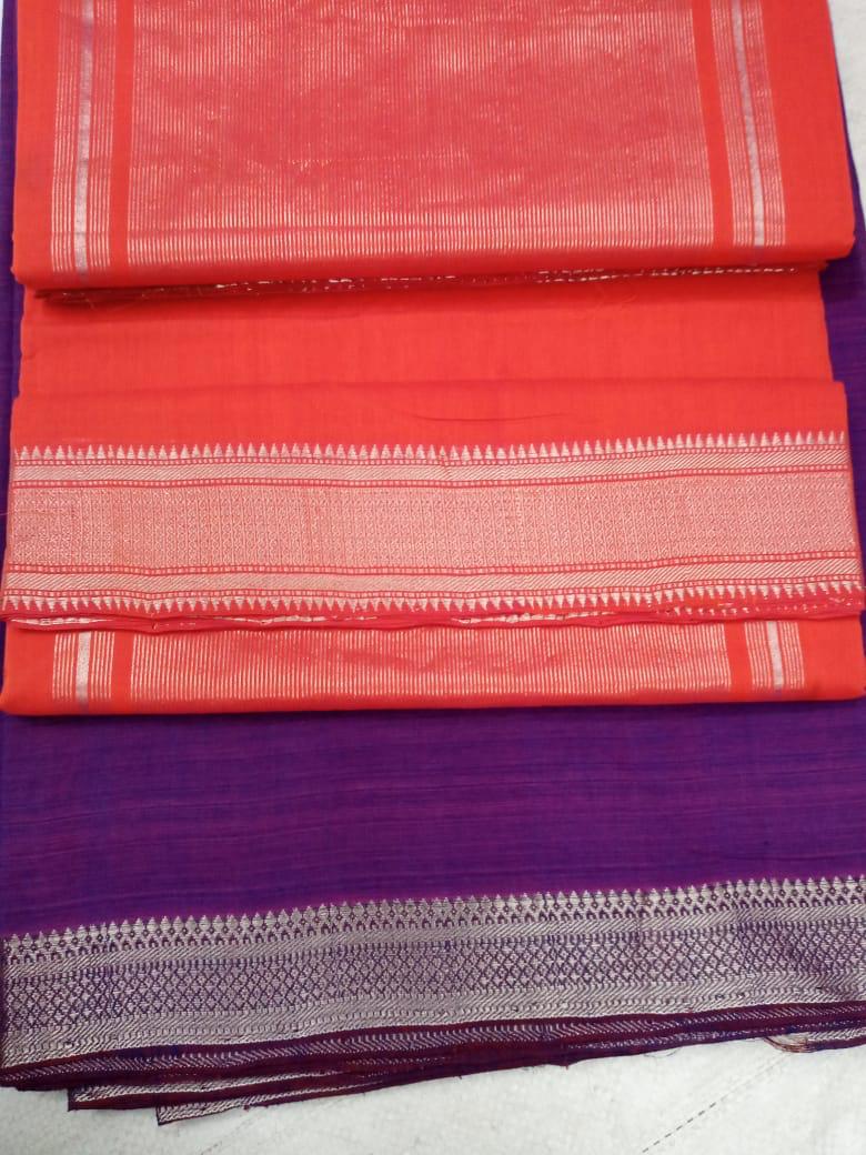 Mangalagiri Cottons with Nizam Border