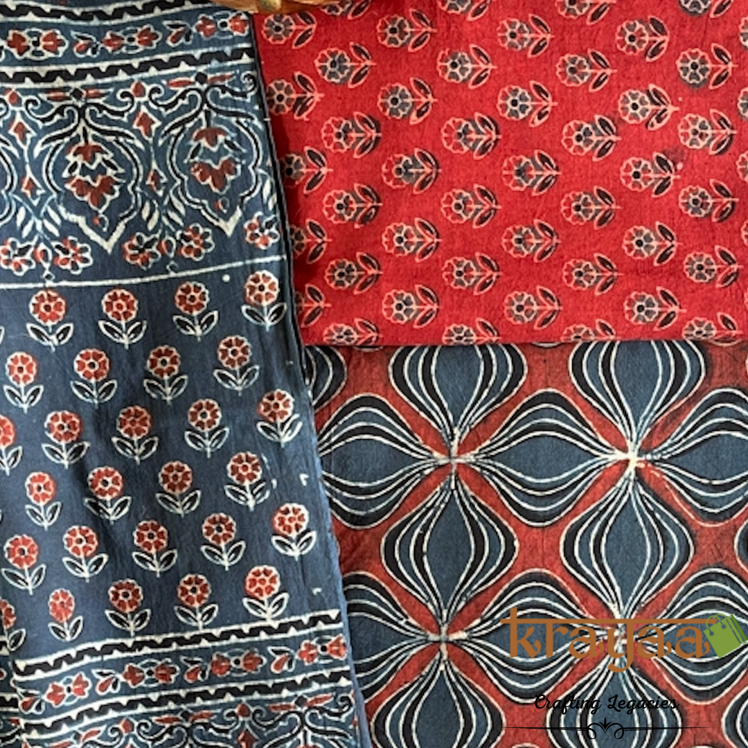 Ajrakh hand block prints