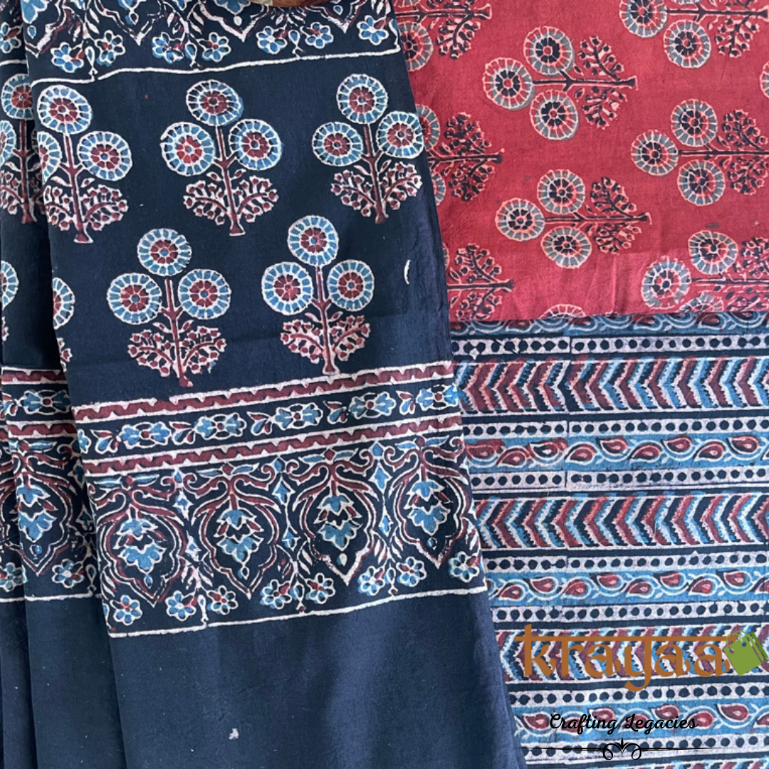 Ajrakh hand block prints