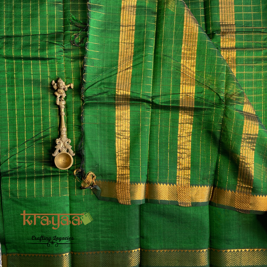 Handwoven Mangalagiri Silk CottonSaree