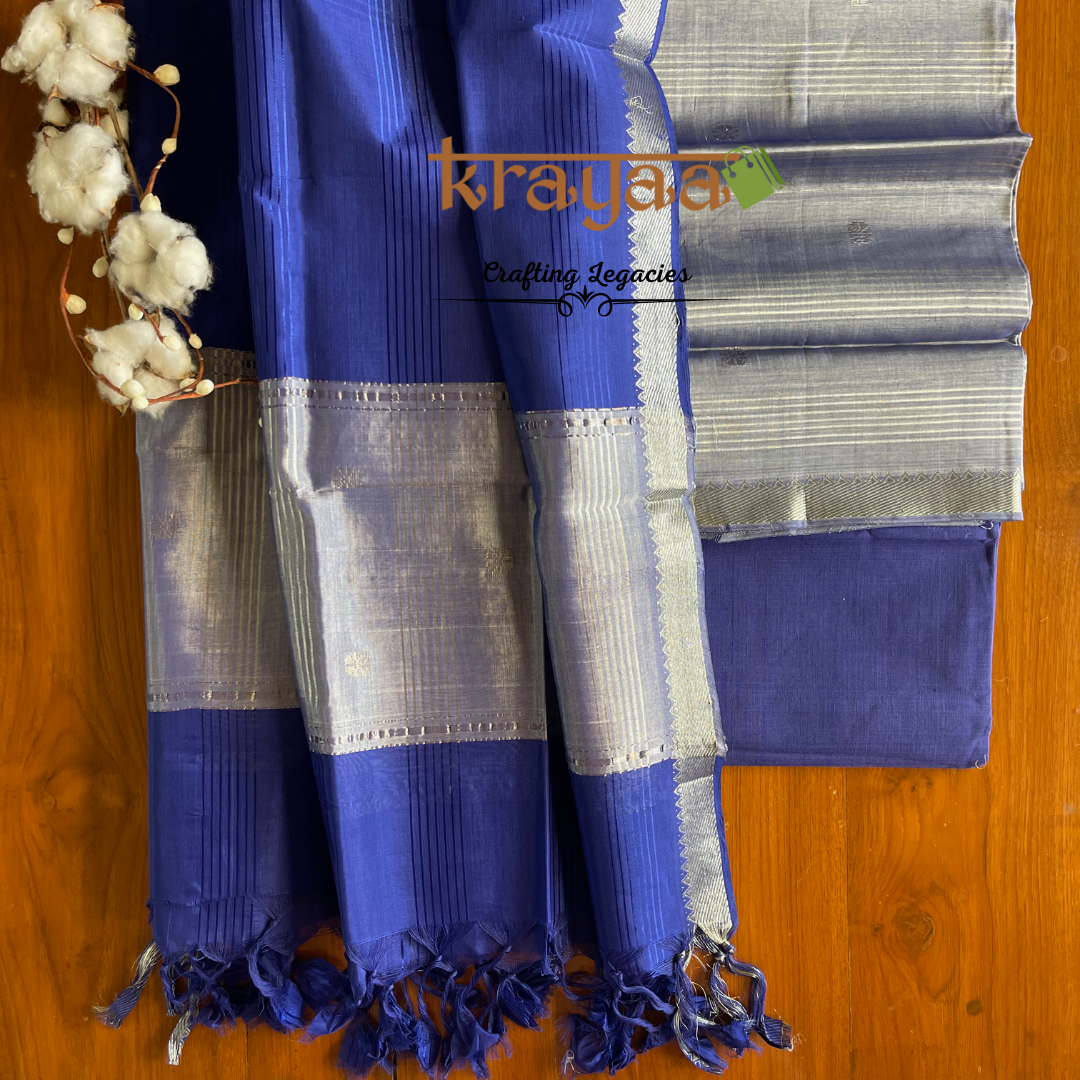 Mangalagiri  Silk Cotton Dress Material Set