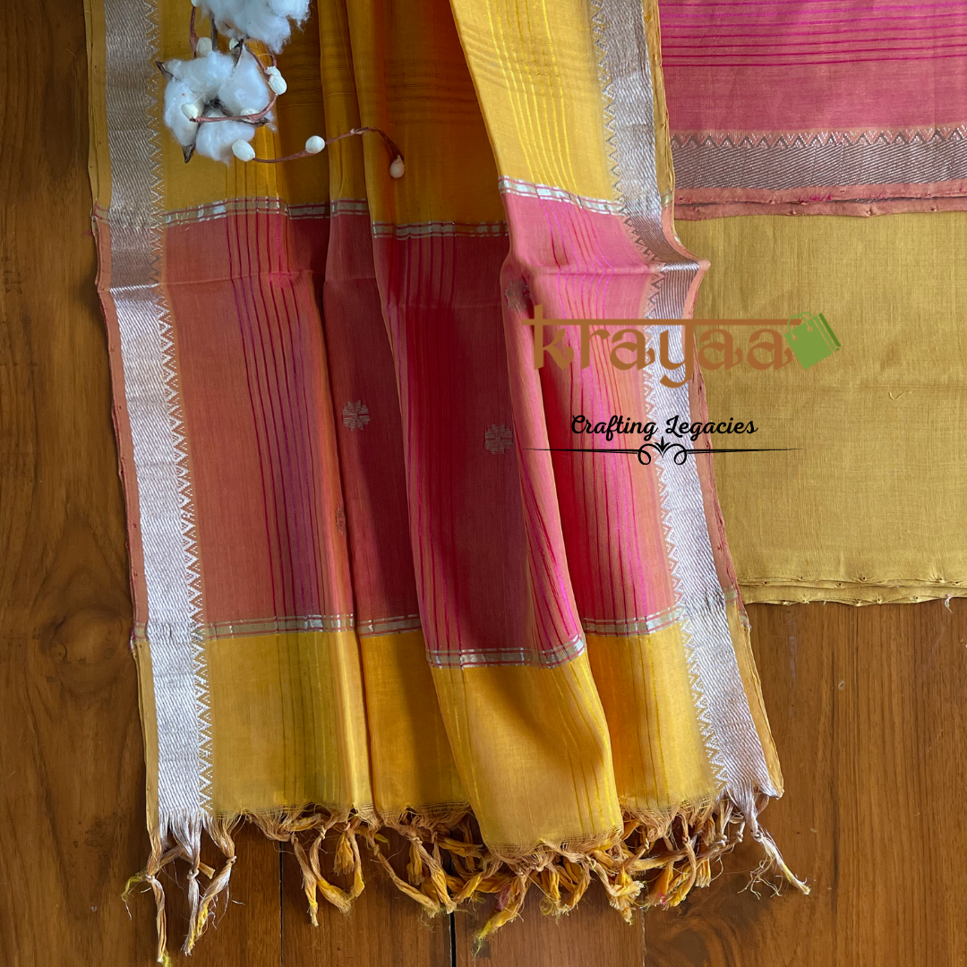 Mangalagiri  Silk Cotton Dress Material Set