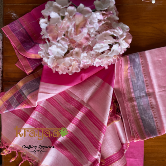 Mangalagiri  Silk Cotton Dress Material Set