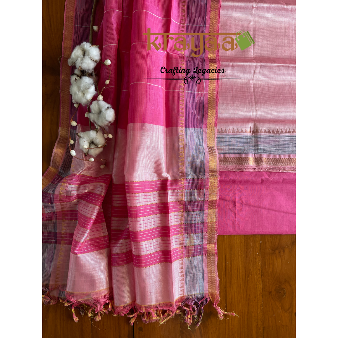 Mangalagiri  Silk Cotton Dress Material Set