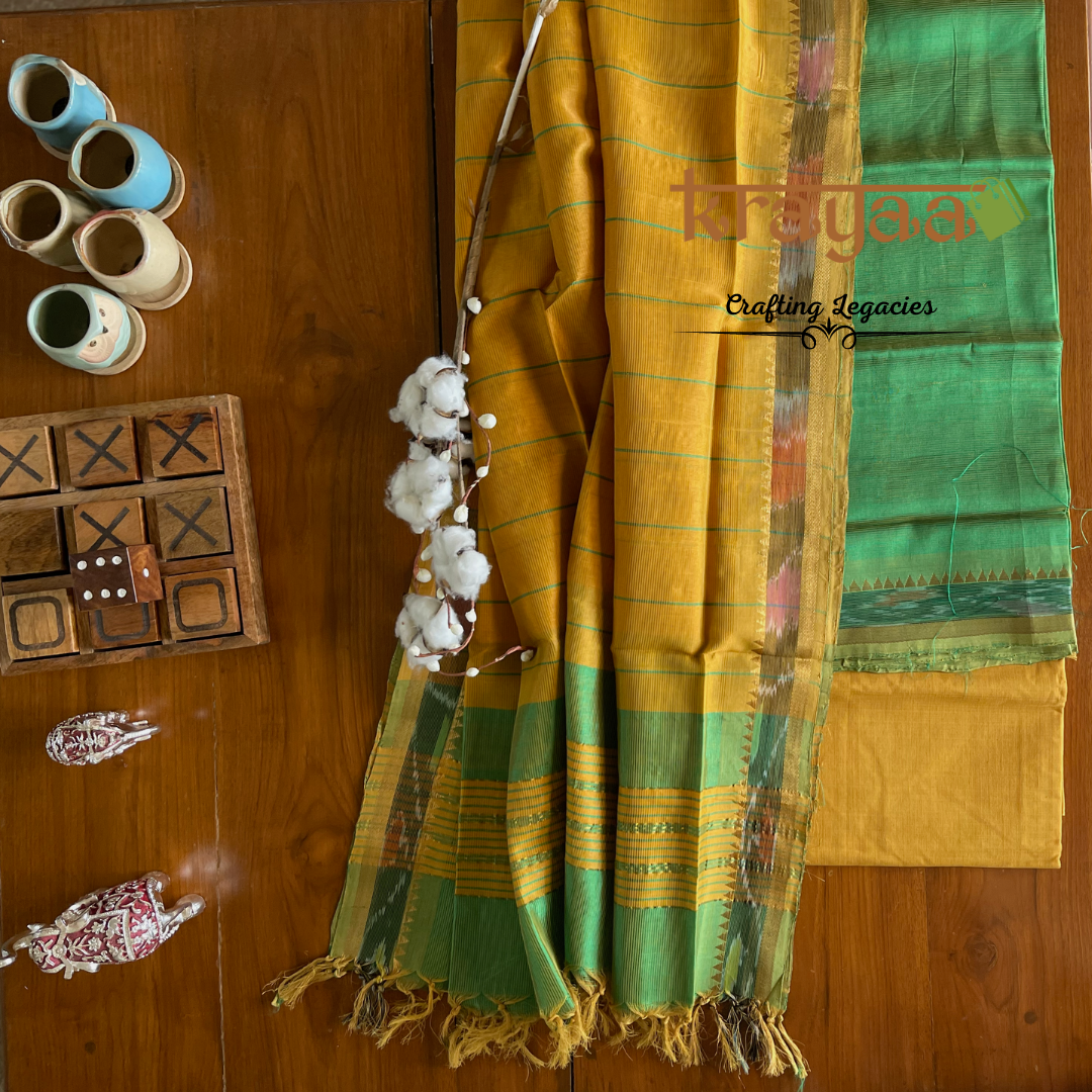 Mangalagiri  Silk Cotton Dress Material Set