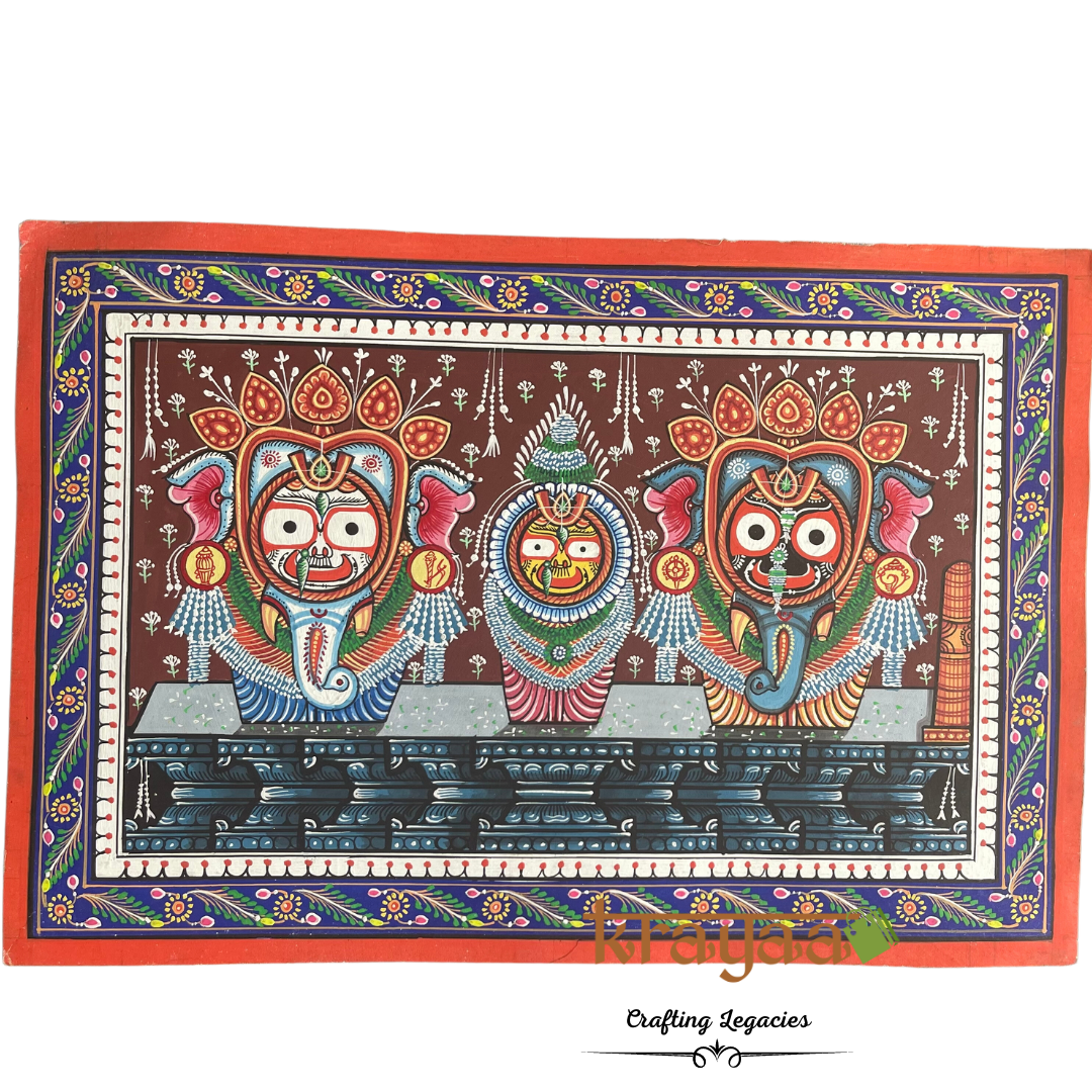 Pattachitra - Jagannath, Subadhra and Balabhadra