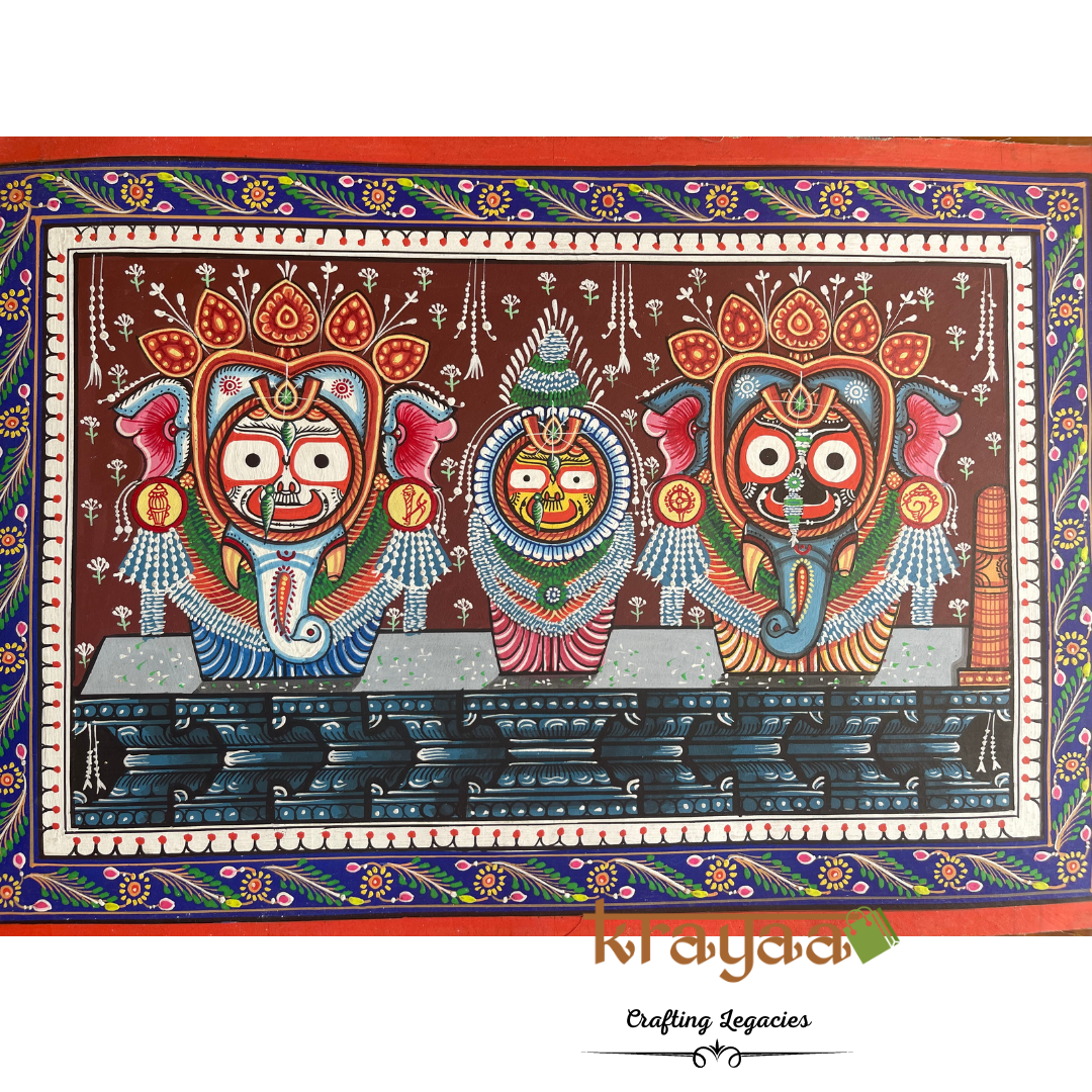 Pattachitra - Jagannath, Subadhra and Balabhadra